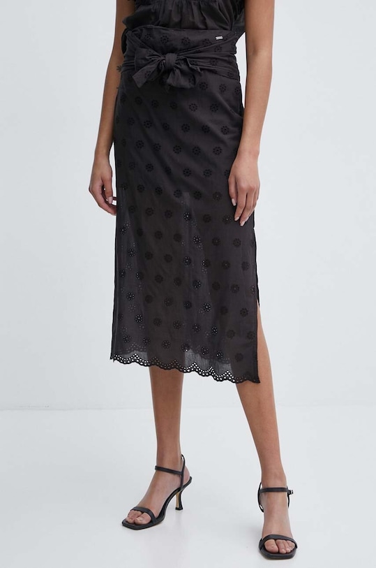 Бавовняна спідниця Pepe Jeans DARLENE casual чорний PL901105