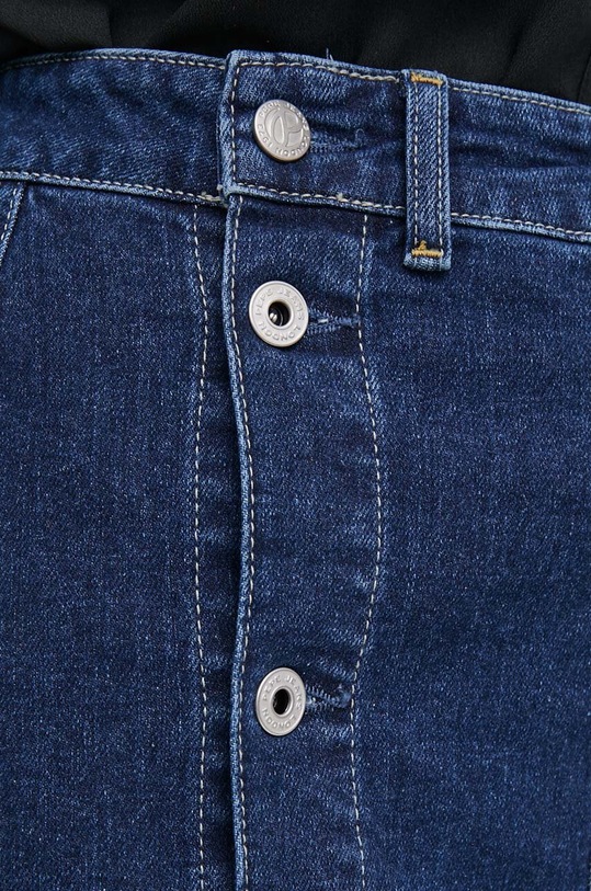 Rifľová sukňa Pepe Jeans MIDI SKIRT UHW SCULPT tmavomodrá PL901115