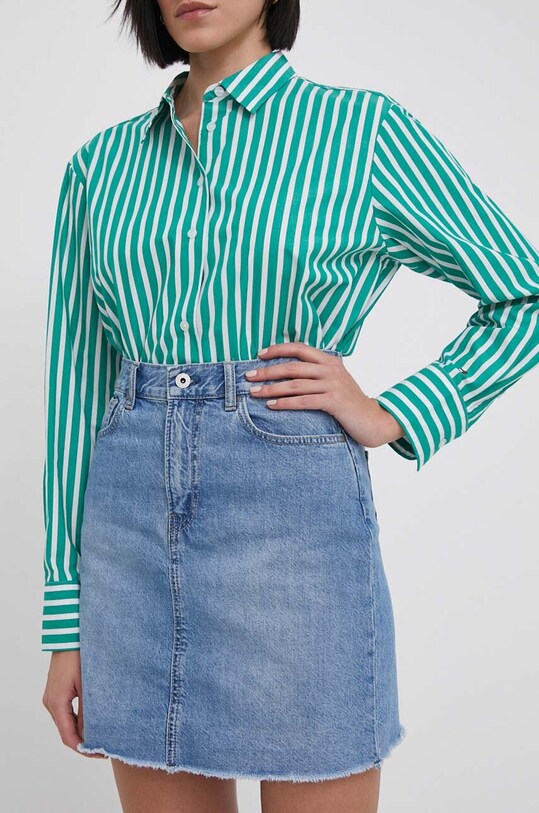 Pepe Jeans spódnica jeansowa MINI SKIRT HW bawełna niebieski PL901124MN9