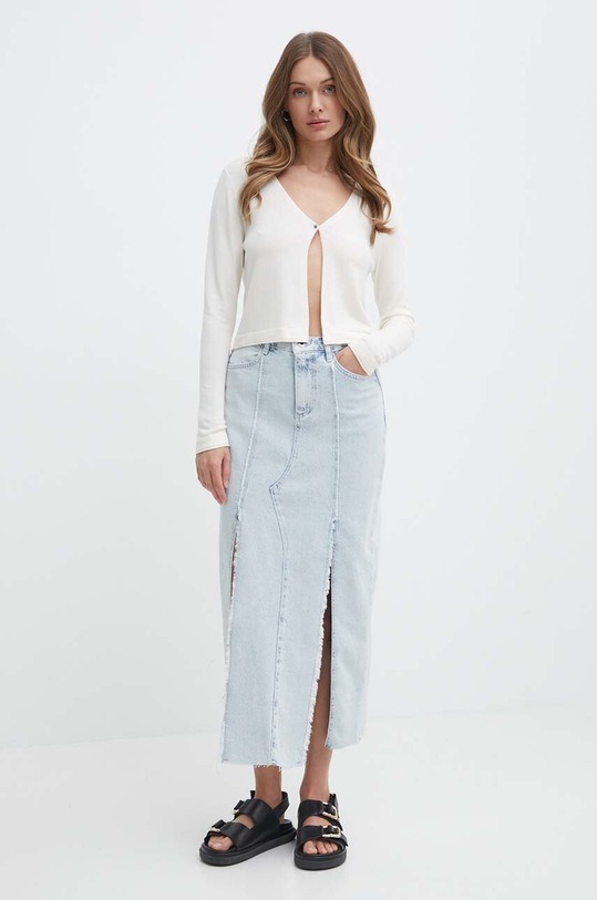 Liu Jo fustă din denim UA4266.DS049 albastru SS24