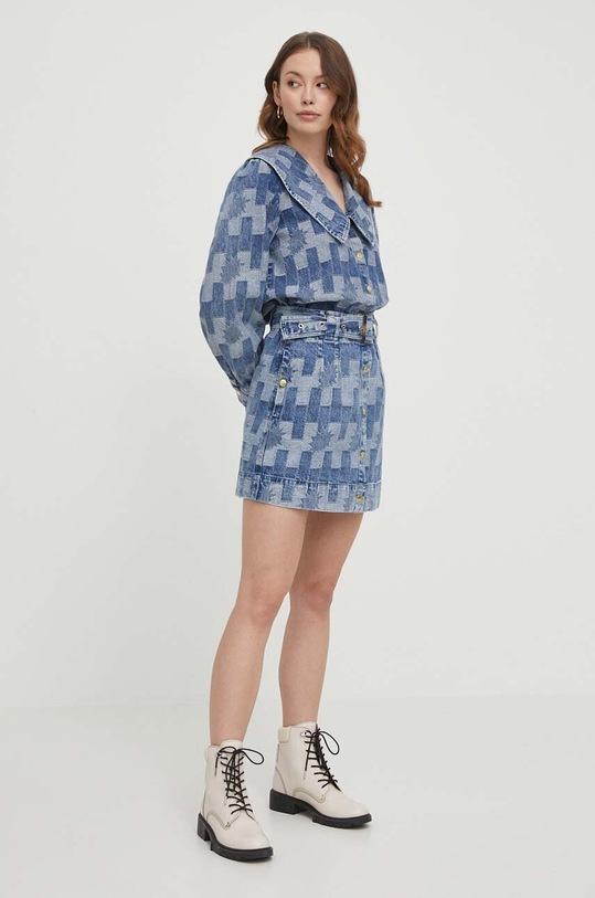 Barbour fustă din denim LSK0093 albastru SS24