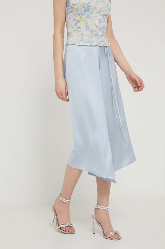 Sukně HUGO midi modrá 50512693