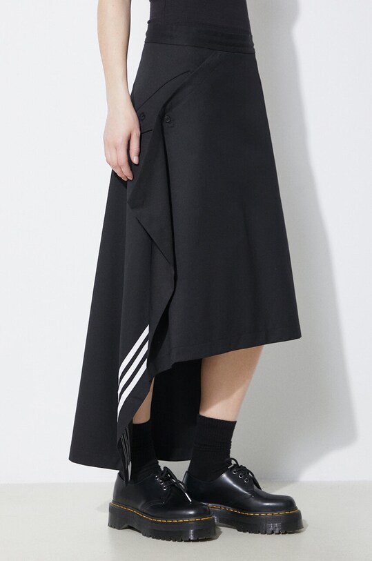 Спідниця з домішкою вовни Y-3 Refined Woven casual чорний IN4372