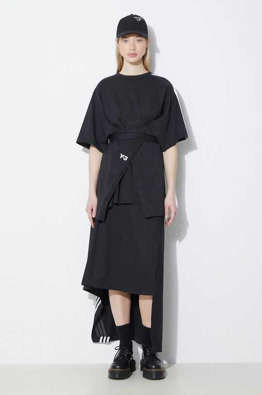 Y-3 wool blend skirt Refined Woven IN4372 black SS24