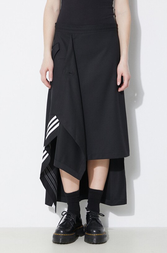 Спідниця з домішкою вовни Y-3 Refined Woven чорний IN4372