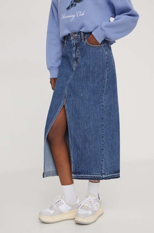 Hollister Co. spódnica jeansowa bawełna granatowy KI343.4043.276