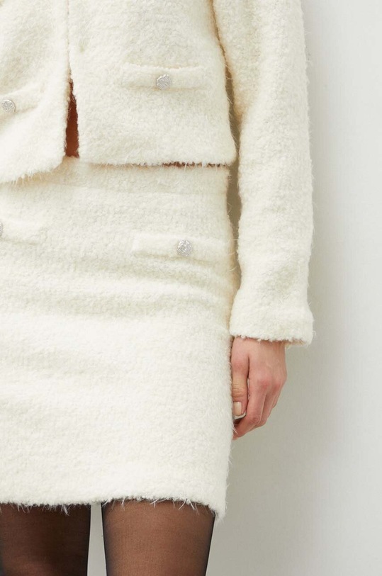 Sukňa s prímesou vlny Gestuz béžová 10908760