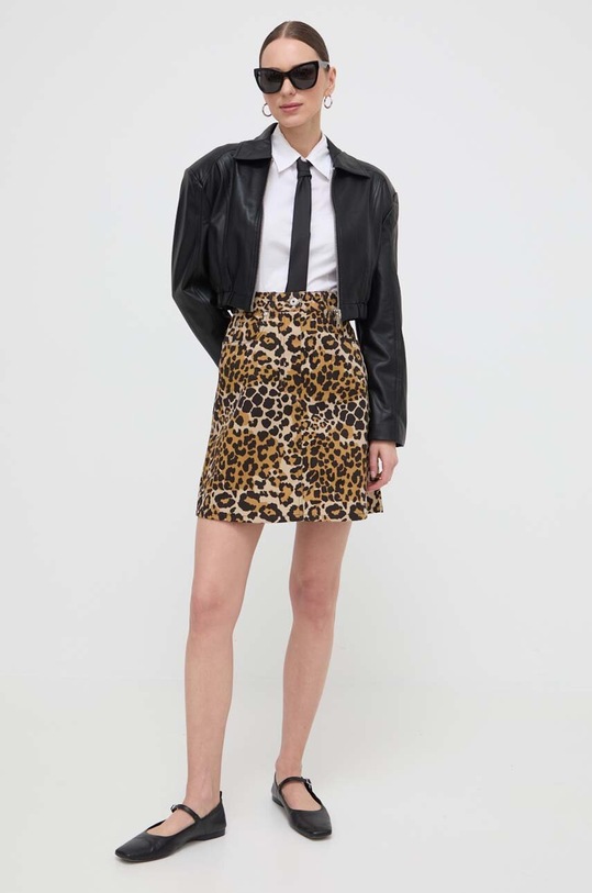 Weekend Max Mara pamut szoknya szövet bézs 2415101072600