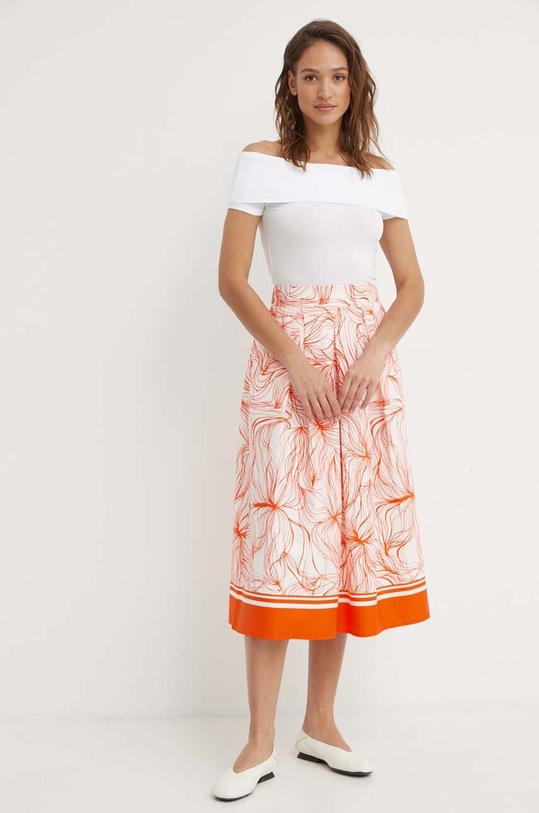 United Colors of Benetton gonna 4LMAD003M arancione SS24