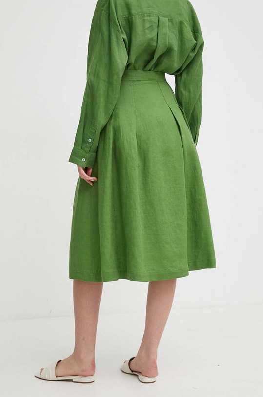 Abbigliamento United Colors of Benetton gonna di lino 4AGHD0039 verde