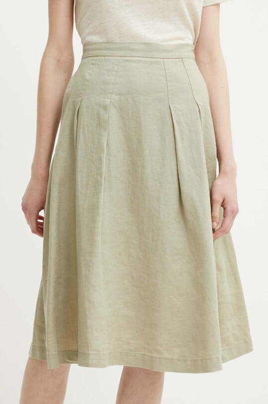 United Colors of Benetton spódnica lniana casual zielony 4AGHD0039