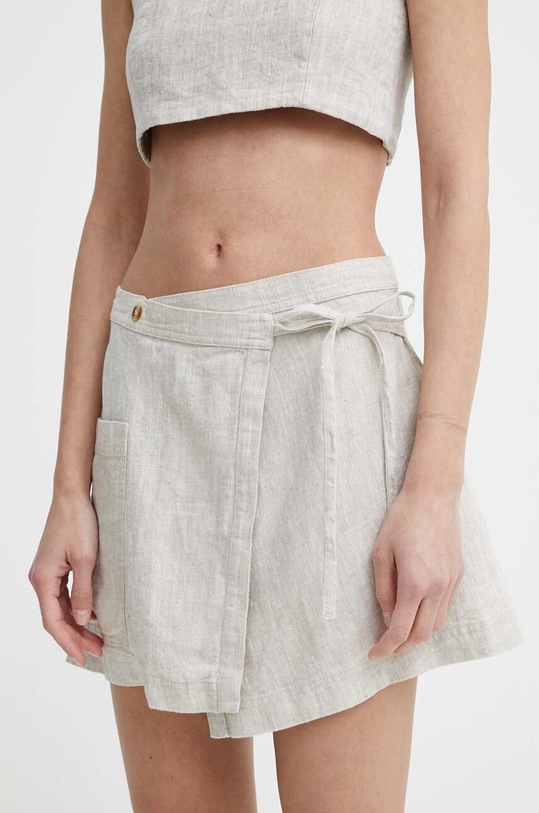 Alohas spódnica lniana casual beżowy R100494