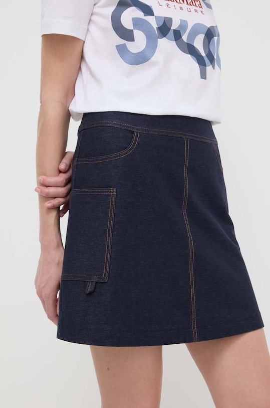 Max Mara Leisure spódnica z elastanem granatowy 2416771018600