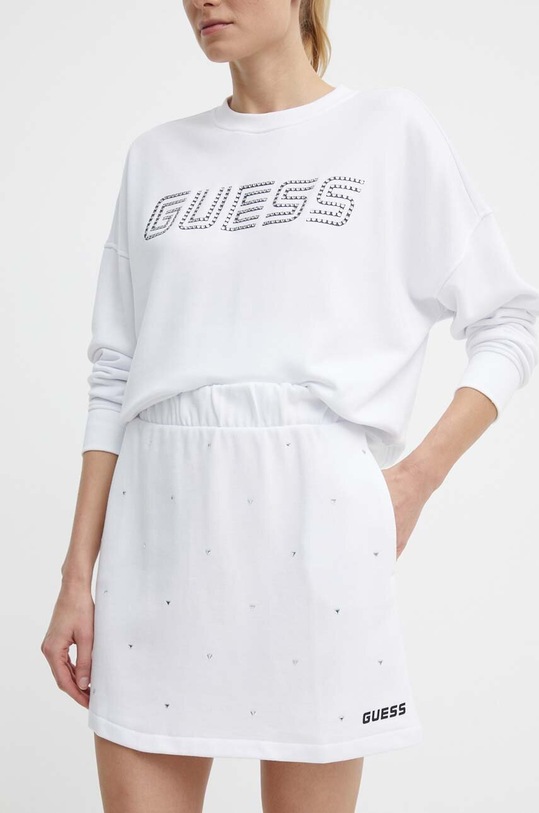 Guess spódnica SKYLAR rozkloszowany biały V4GD08.K8802
