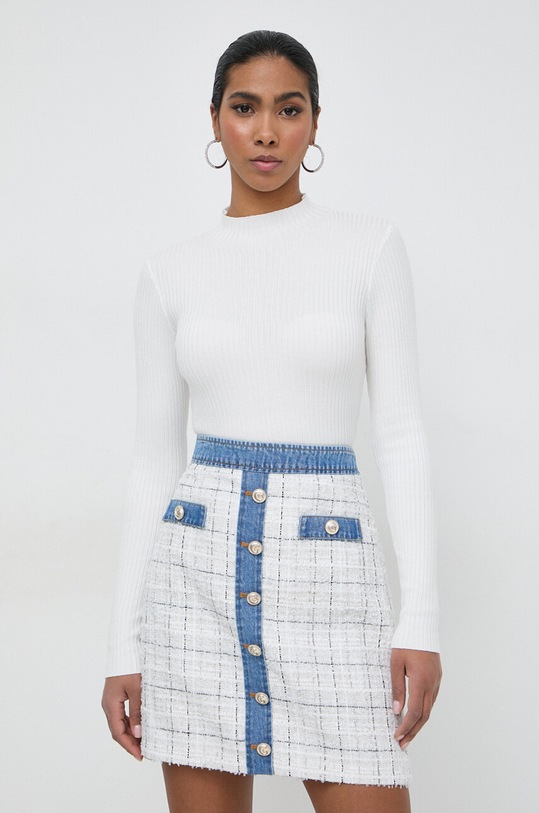 Sukňa Guess NATALIE pletenina biela W4GD0L.WFWW2