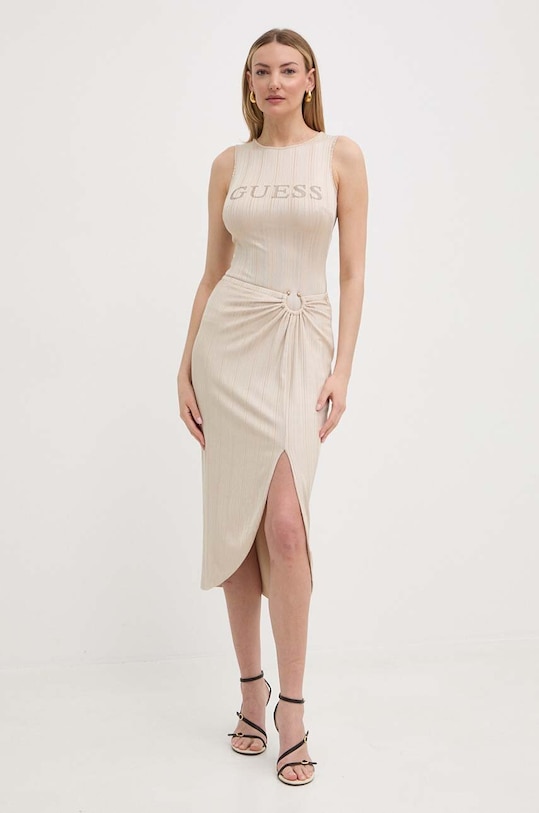 Guess spódnica CRISTINA W4GD73.KBYZ0 beżowy SS24