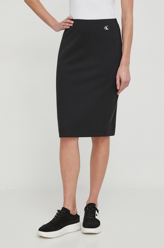 Calvin Klein Jeans spódnica z elastanem czarny J20J223140