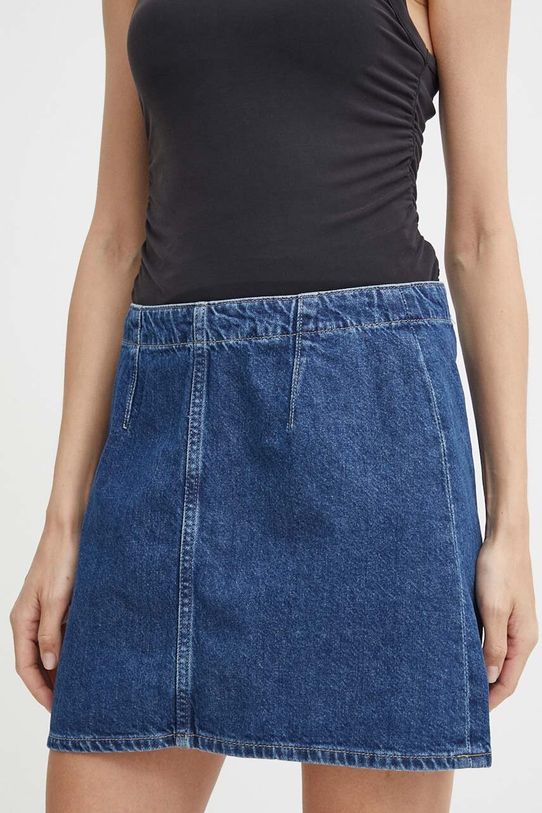 Calvin Klein Jeans fustă din denim uni albastru J20J222827