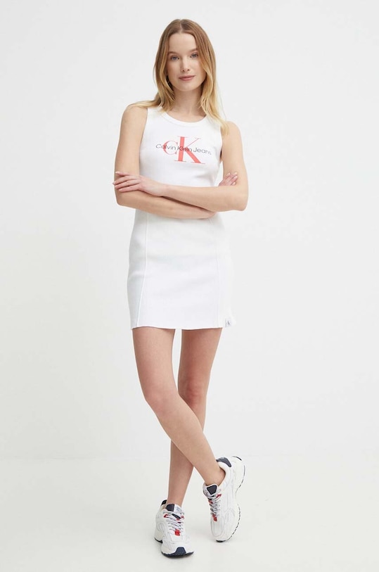 Sukně Calvin Klein Jeans J20J223281 bílá SS24
