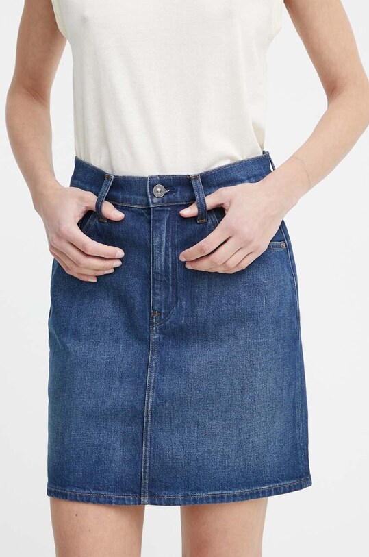 G-Star fustă din denim uni bleumarin D24387.D538