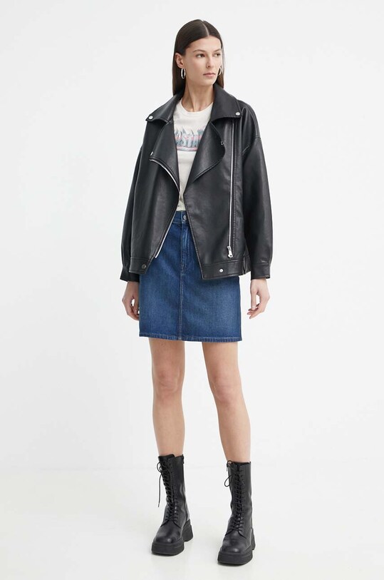 G-Star fustă din denim D24387.D538 bleumarin SS24