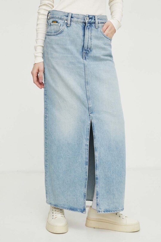 G-Star fustă din denim uni albastru D24385.D436