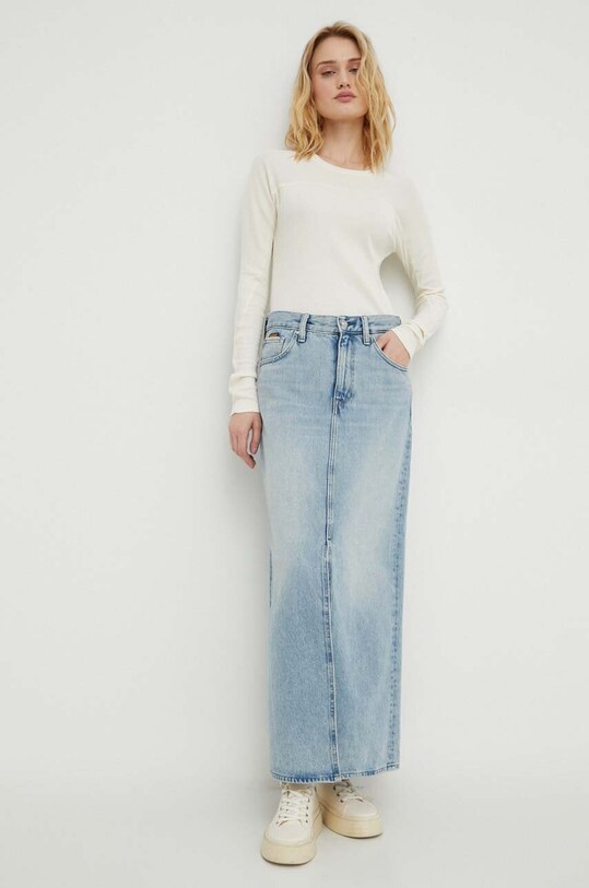 G-Star fustă din denim D24385.D436 albastru SS24