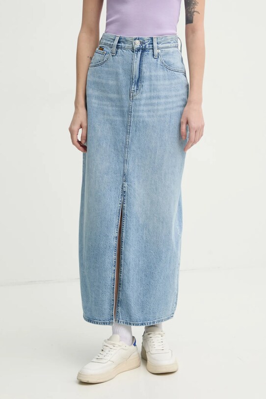 G-Star fustă jeans uni albastru D24385.D536