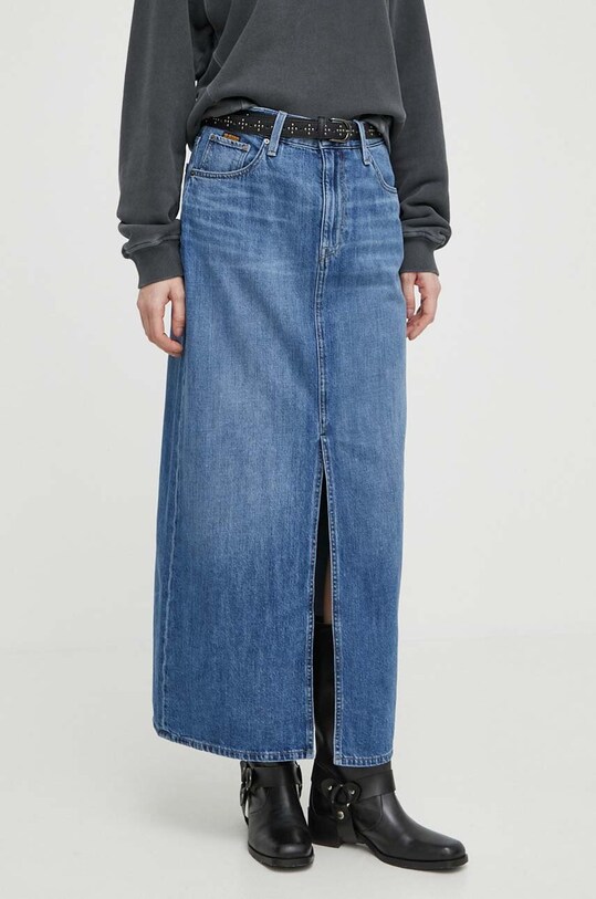 G-Star fustă din denim uni albastru D24385.D536