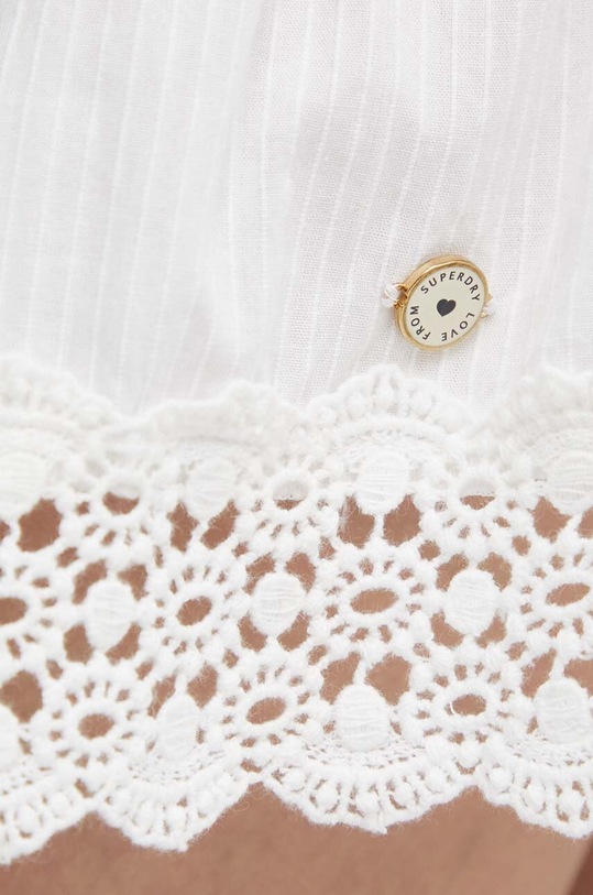 Bavlnená sukňa Superdry W7210324A.71D biela