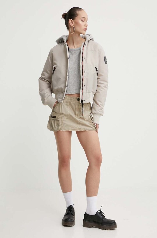 Superdry gonna in cotone W7210305A.8MB beige SS24