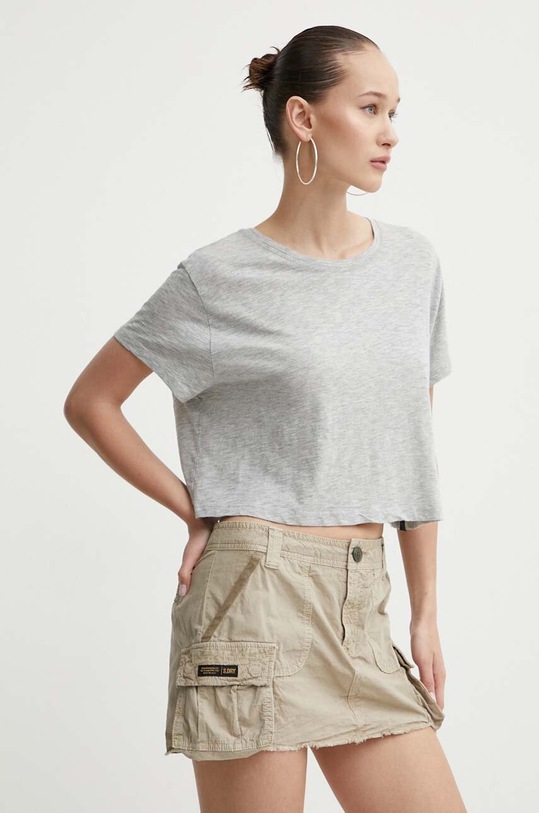 Superdry spódnica bawełniana beżowy W7210305A.8MB