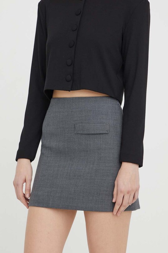 Saint Body spódnica wełniana casual szary SB.409