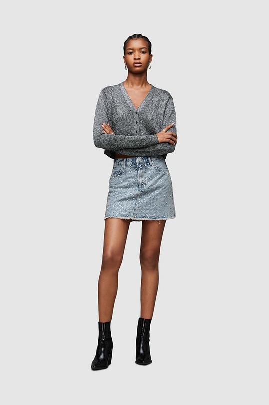 Джинсова спідниця AllSaints WENDEL mini блакитний WS025Z