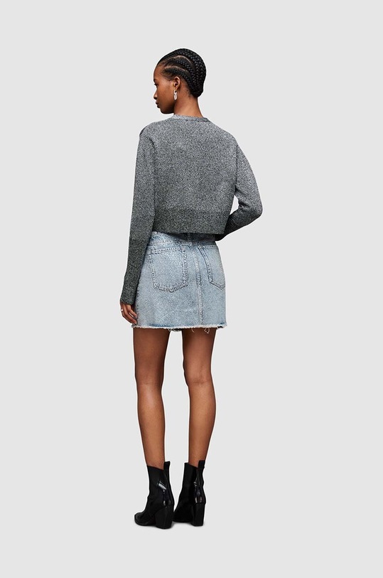 AllSaints fustă din denim WENDEL WS025Z albastru