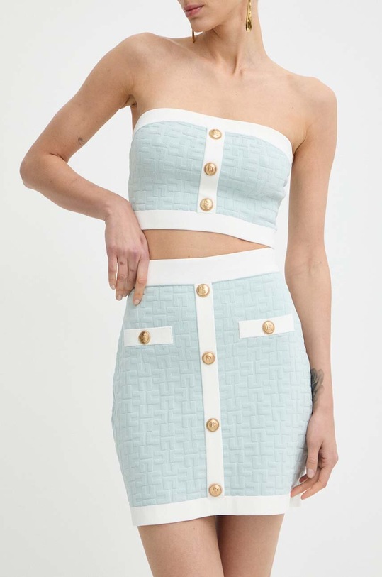 Sukňa Elisabetta Franchi pletenina zelená GK98B42E2