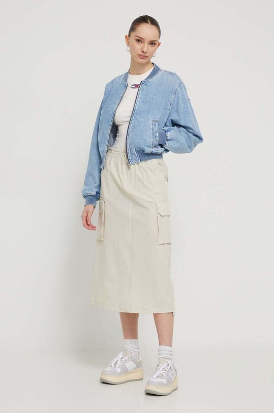 Tommy Jeans fustă DW0DW17719 bej SS24