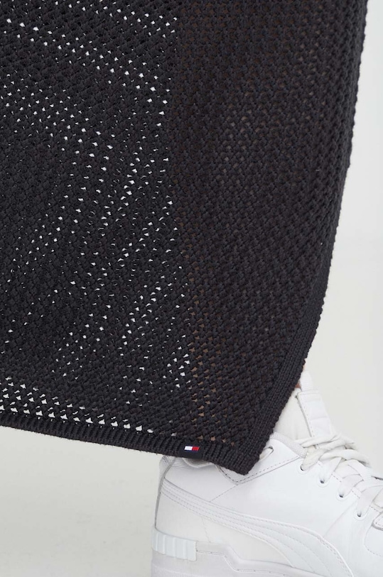 Хлопковая юбка Tommy Jeans чёрный DW0DW17878