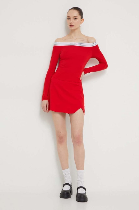 Юбка Tommy Jeans DW0DW17880 красный SS24