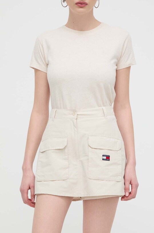 Брюки-юбка Tommy Jeans casual бежевый DW0DW17874
