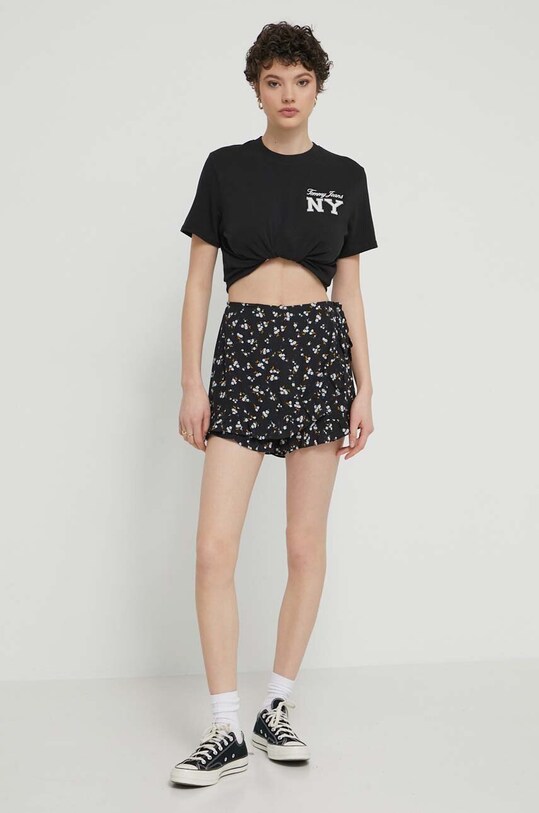 Tommy Jeans fustă-pantalon DW0DW17960 negru SS24