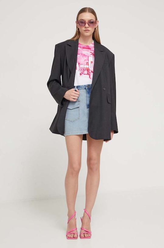 Τζιν φούστα Desigual 24SWFD08 μπλε SS24