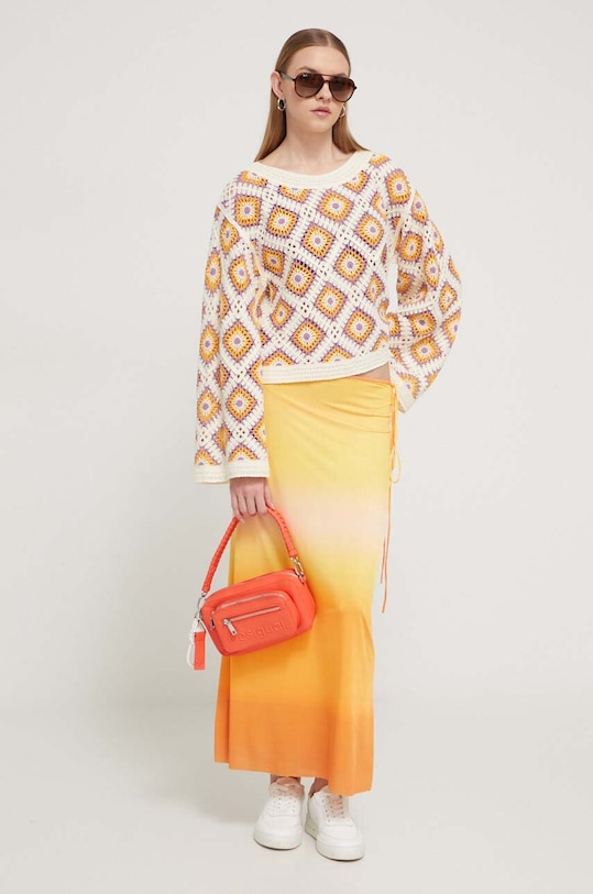 Sukňa Desigual 24SWFK02 žltá SS24