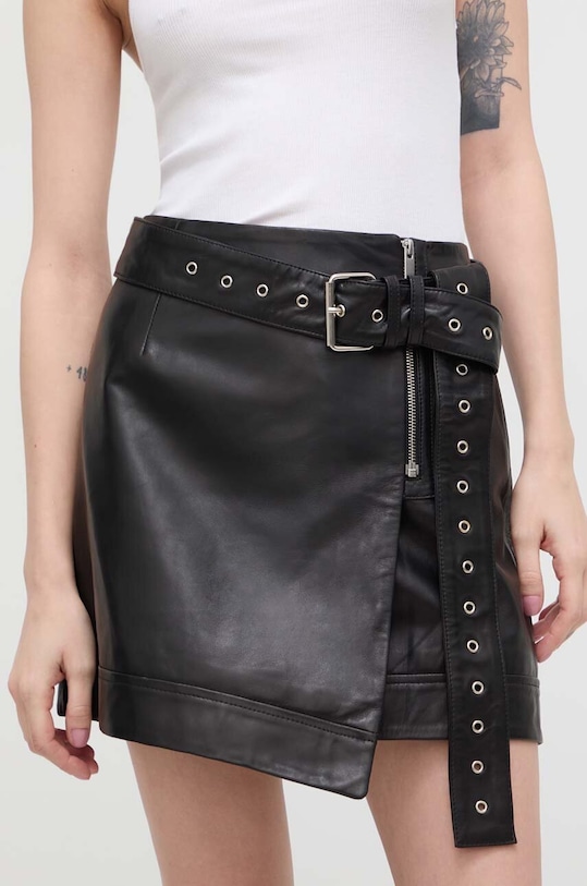 Usnjeno krilo Gestuz Mini črna 10908969