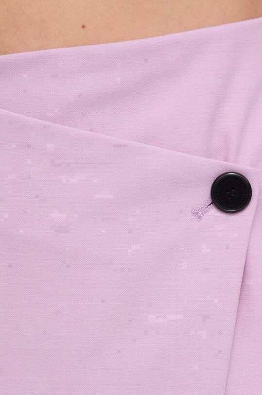 Спідниця з домішкою вовни Karl Lagerfeld рожевий 241W1204