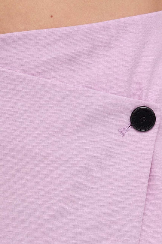 Karl Lagerfeld szoknya gyapjú keverékből rózsaszín 241W1204