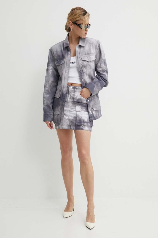 Gestuz fustă din denim 10909057 gri SS24