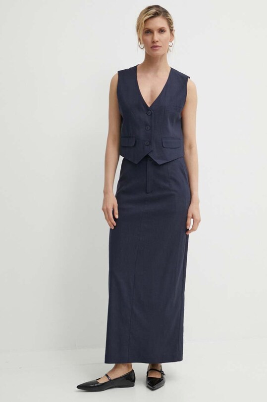 Gestuz fusta din in 10909103 bleumarin SS24