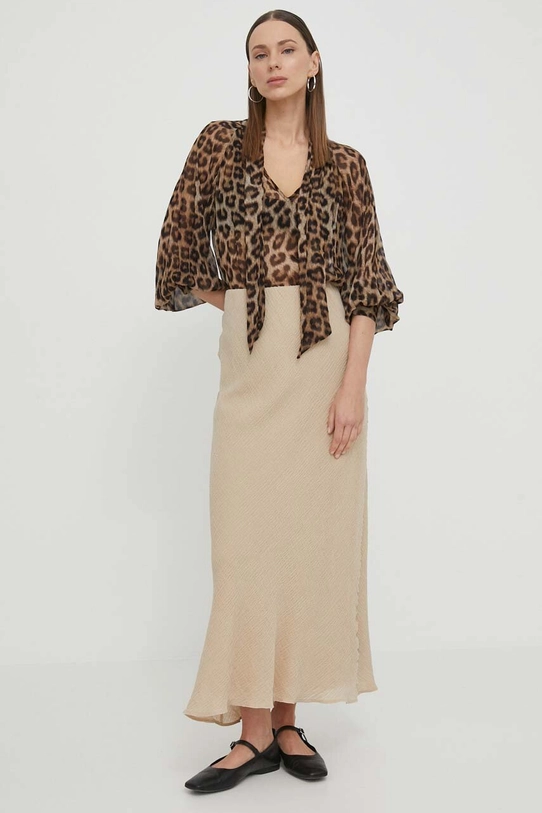 Sukňa By Malene Birger Q71587013 béžová SS24