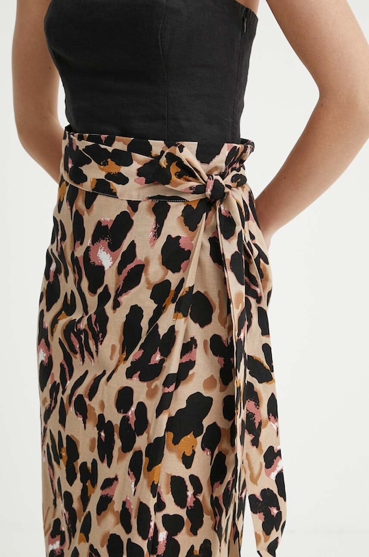 Never Fully Dressed fustă din amestec de in maro NFDSK410.Leopard